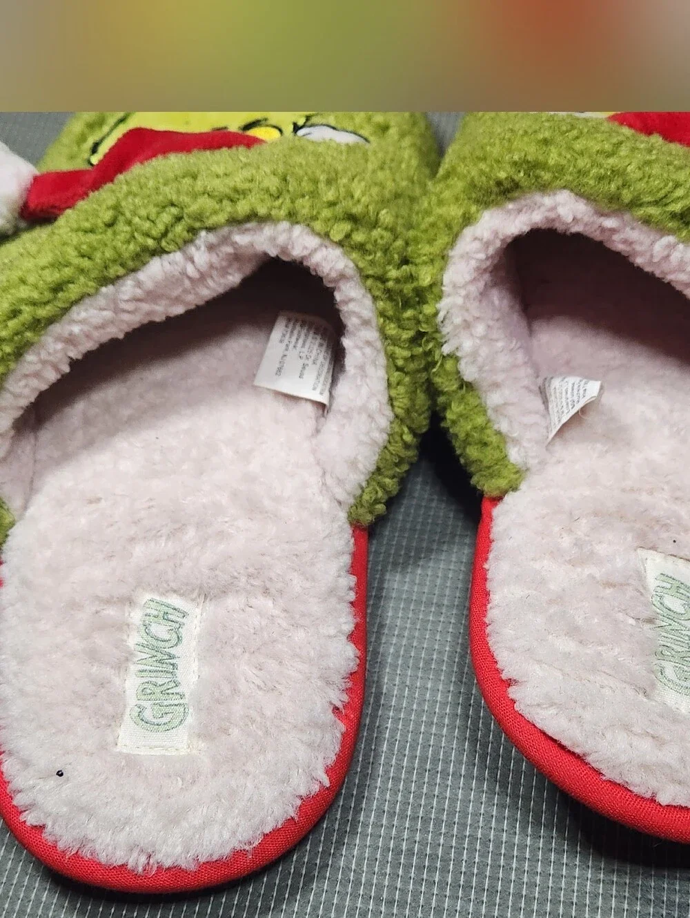 Dr. Seuss The Grinch Christmas Slipper Size L 11-12 Pre-owned